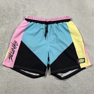 Slunks Shorts Men Medium Lined 5" Athletic Swimming Volleyball Performance Beach